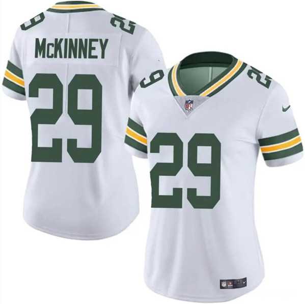 Womens Green Bay Packers #29 Xavier McKinney White Vapor Limited Football Stitched Jersey Dzhi